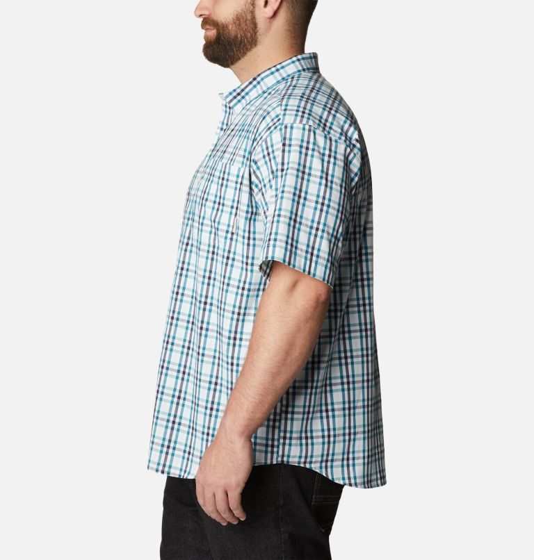 Men's Columbia Rapid Rivers II Short Sleeve Shirts Turquoise | Plus Size CA-J0468